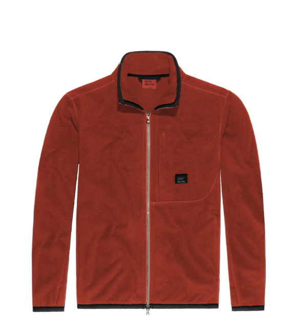 Vintage Industries Rock Fleece-Kapuzenpullover, ziegelstein