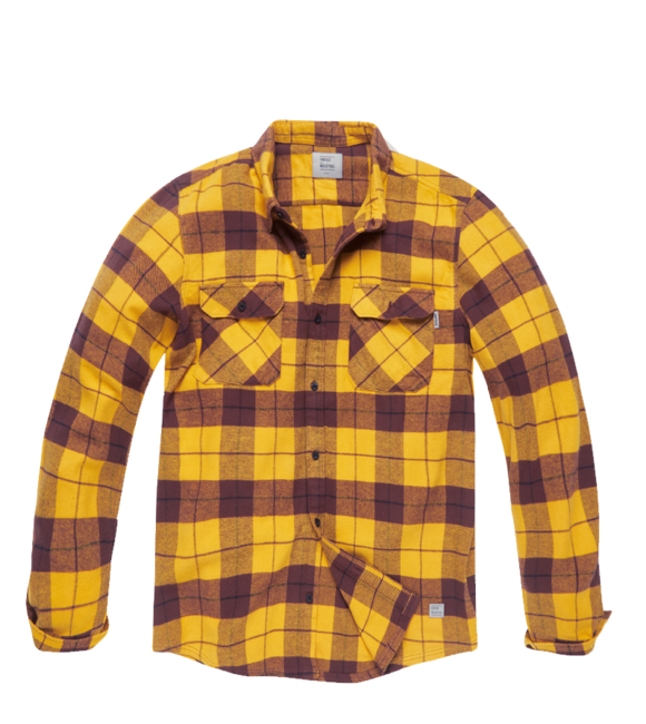 Vintage Industries Sem Flanellhemd gelb kariert