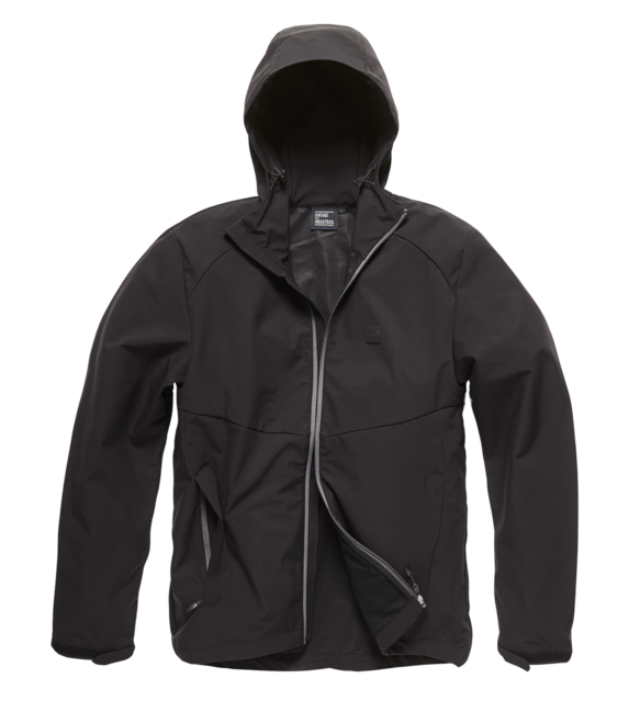 Vintage Industries Ather Softshell Jacke, schwarz
