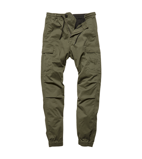 Vintage Industries nohavice Vince Cargo jogger, olive sage