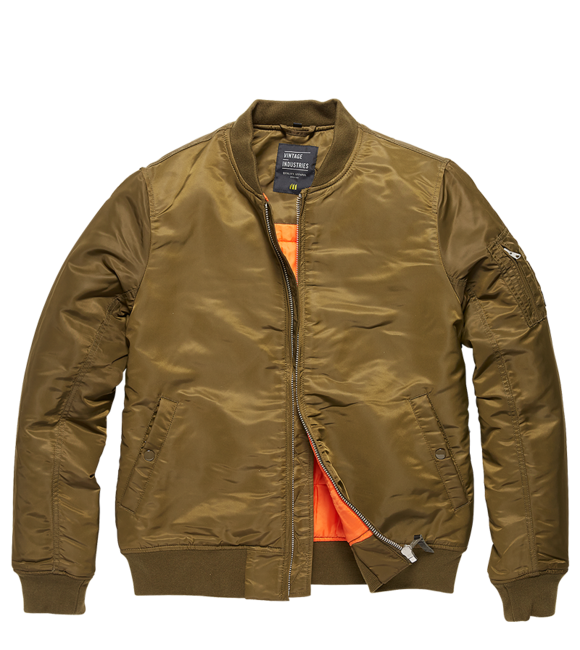 Vintage Industries Westford MA1 Bomberjacke, olivgrau