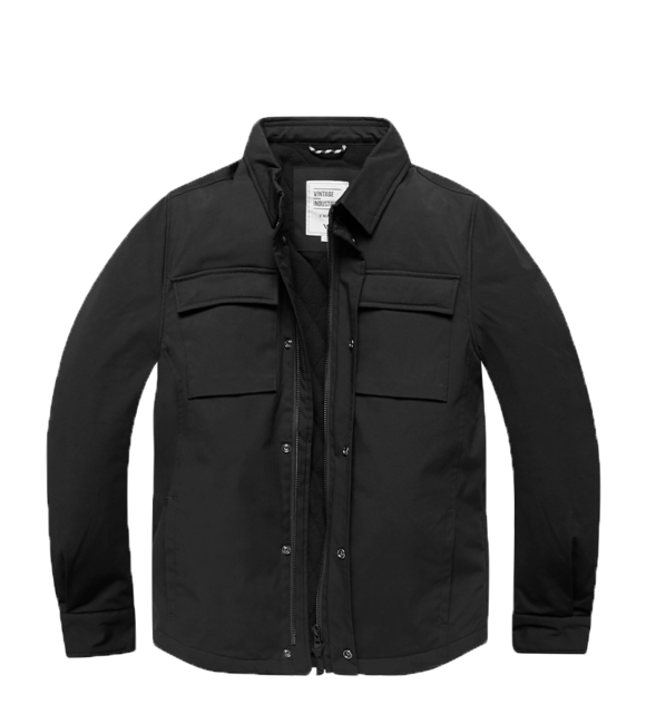 Vintage Industries Wyatt Hemdjacke, schwarz