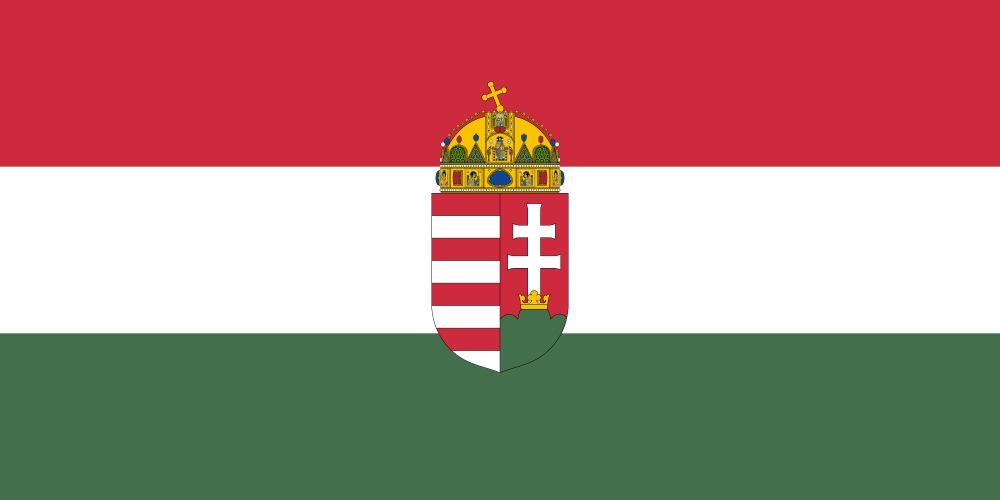 M-Tramp Fahne großes ungarisches Wappen, 150cm x 90cm