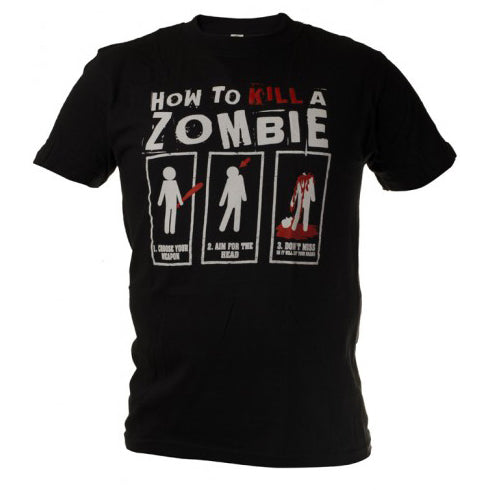 O&T T-Shirt Funny Vtipne ako zabit zombie schwarz