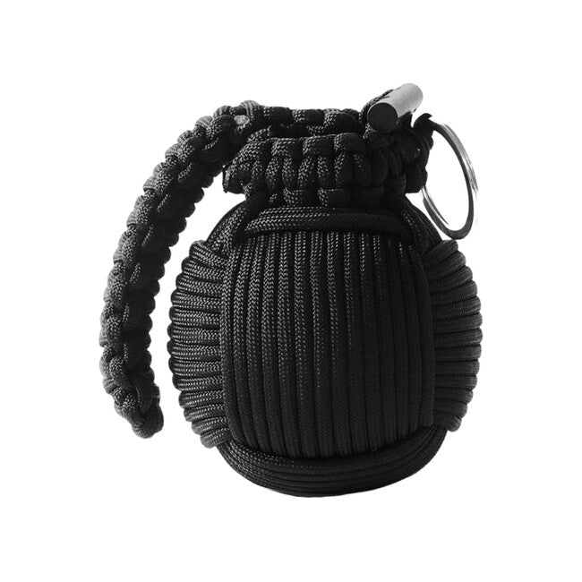 WARAGOD Paracord Menel Überlebenskit, schwarz
