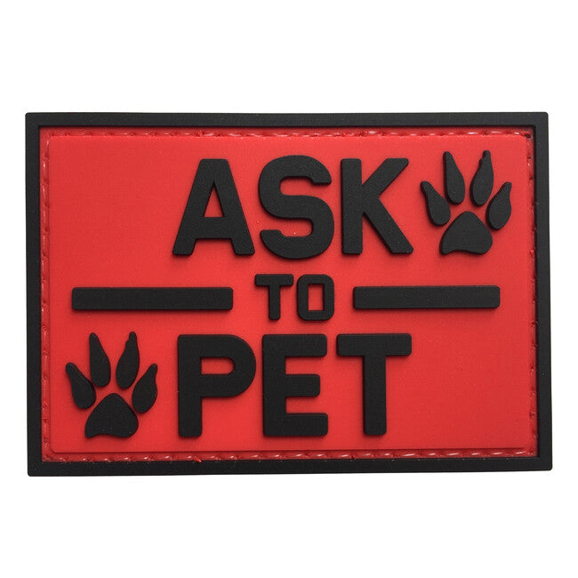 WARAGOD Ask to pet PVC Applikation, rot