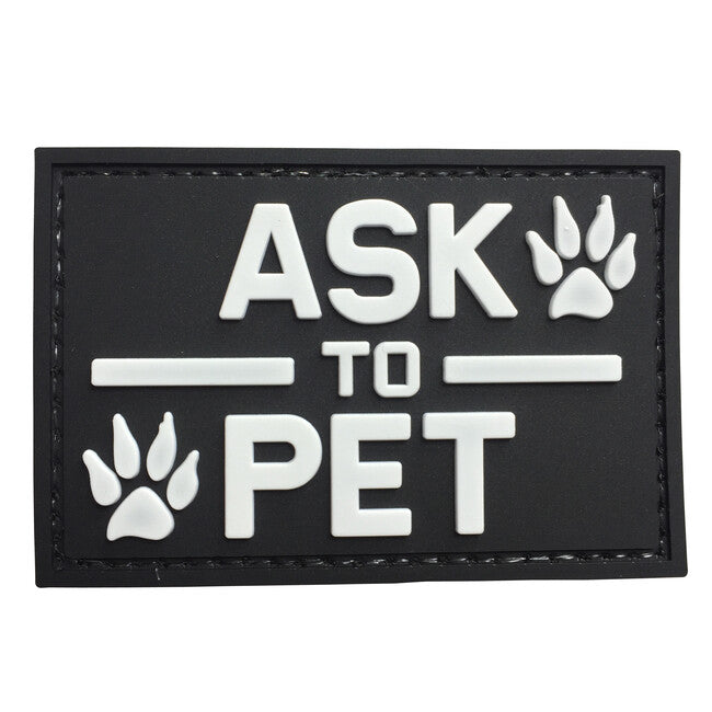WARAGOD Ask to pet PVC Applikation, schwarz