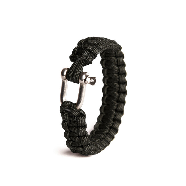 WARAGOD Bazin Armband mit Metallverschluss, schwarz