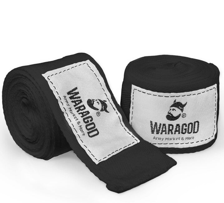 WARAGOD boxerské bandáže 3,5m, čierne