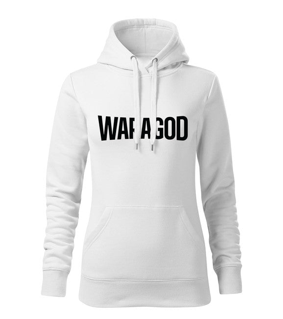 WARAGOD Fastmerch damensweatshirt mit Kapuze, weiß 320g/m2