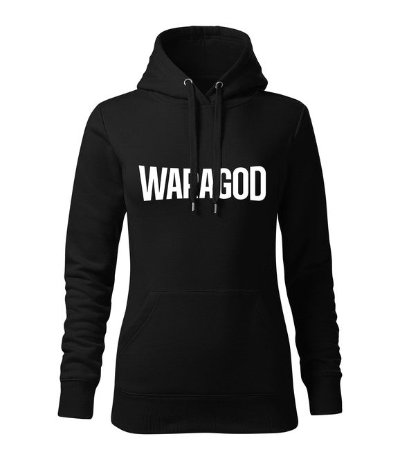 WARAGOD Fastmerch damensweatshirt mit Kapuze, schwarz 320g/m2