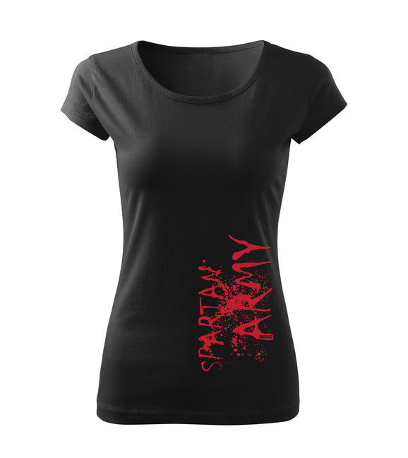 DRAGOWA damen Kurzshirt RedWar, schwarz 150g/m2