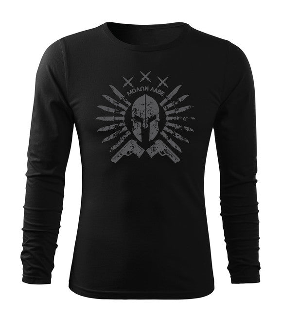 DRAGOWA Fit-T Langärmliges T-shirt Ares, schwarz 160g/m2