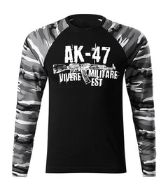DRAGOWA Fit-T Langarmshirt Seneca AK-47 160 g/m², metro