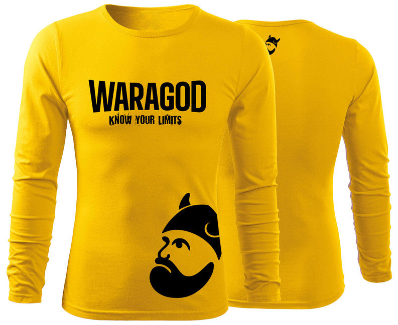 WARAGOD Fit-T langärmliges T-shirt StrongMERCH, gelb 160g/m2
