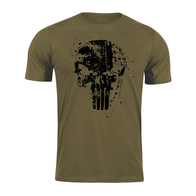 DRAGOWA Kurz-T-shirt Frank the Punisher, olivgrün 160g/m2