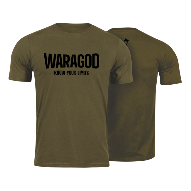 WARAGOD Know Your Limits Kurz-T-shirt oliv 160g/m2