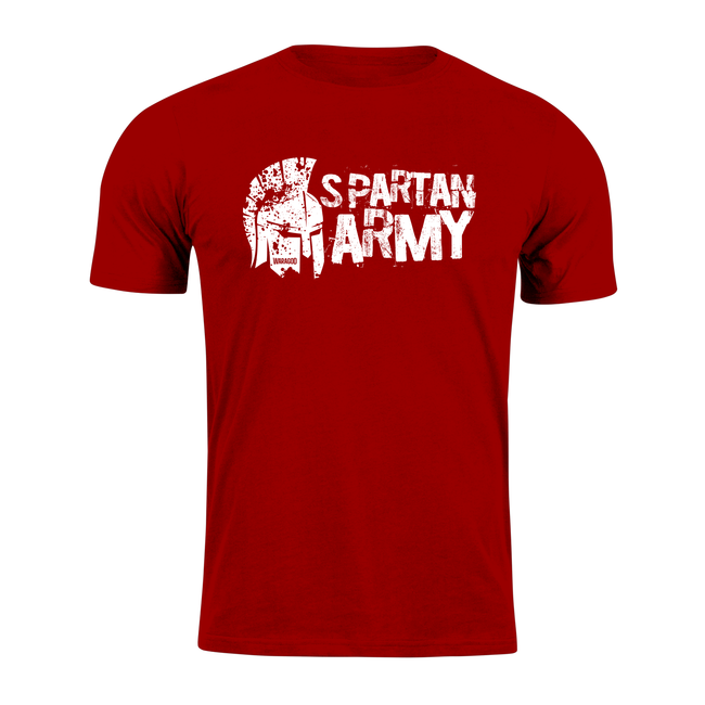 DRAGOWA Kurz-T-shirt spartan army Aristón, rot 160g/m2
