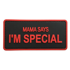 WARAGOD Mama says PVC Applikation, schwarz rot