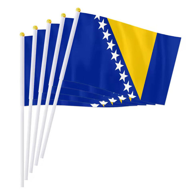WARAGOD Schwenkflagge 30 x 40 cm, Bosnien und Herzegowina