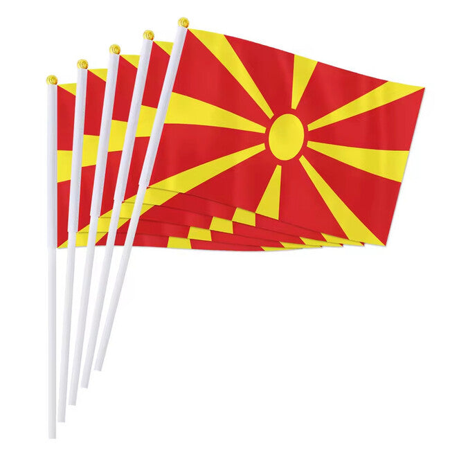 WARAGOD Schwenkflagge 30 x 40 cm, Nordmazedonien