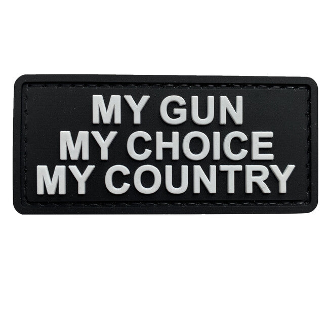 WARAGOD My Gun PVC Applikation, schwarz weiss