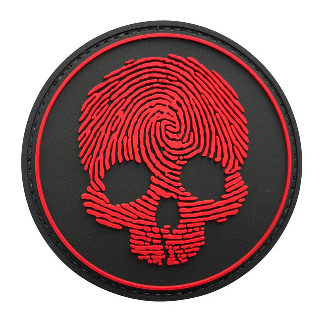 WARAGOD Fingerprint Skull 3D 8.5cm Klettabzeichen