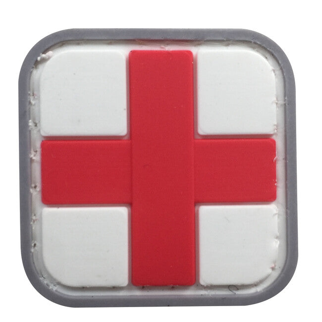 WARAGOD Medic Klettabzeichen 3D weiß 3x3cm