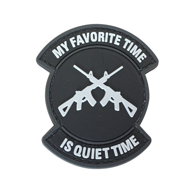 WARAGOD My Favorite Time is Quiet Time 7x6cm klettabzeichen