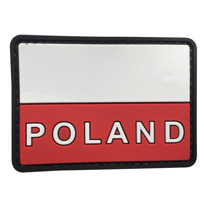 WARAGOD Klettabzeichen 3D Polen Text 7.5x5cm
