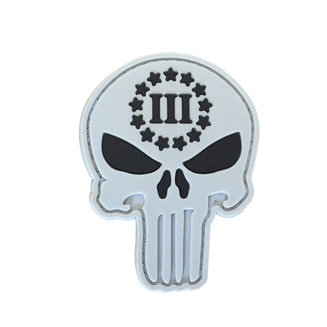 WARAGOD Punisher three Percenter klettabzeichen 6.8x5.2cm