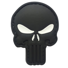 WARAGOD Punisher Klettabzeichen 3D white eyes 5x4cm