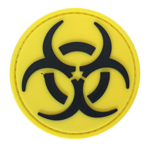 WARAGOD Round 3D Klettabzeichen Biohazard 6cm