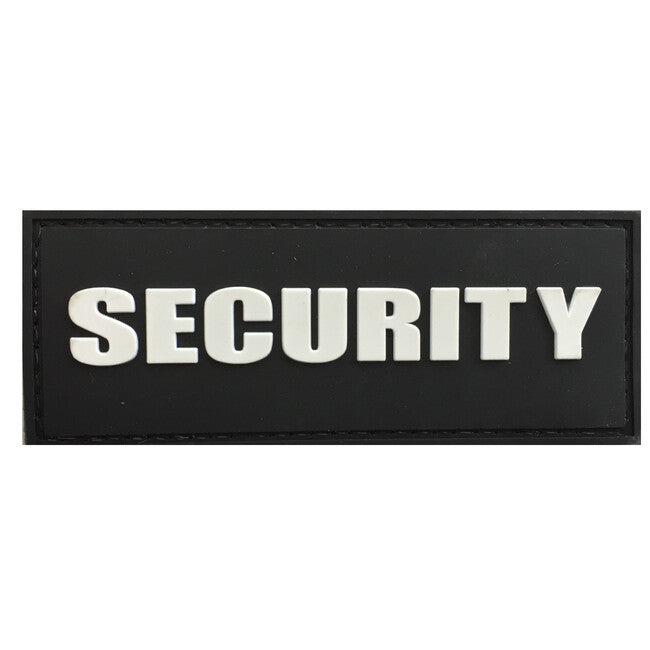 WARAGOD Klettabzeichen 3D SECURITY schwarz 8.8x3.4cm