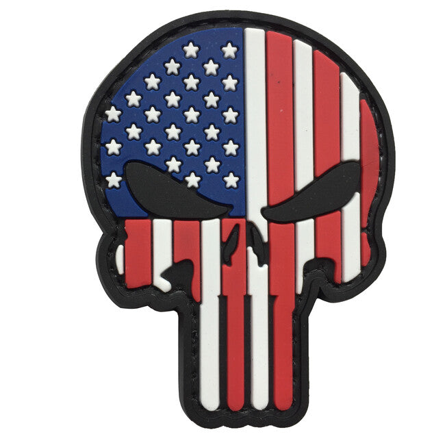 WARAGOD Patriot Punisher klettabzeichen 3D 6x4.5cm