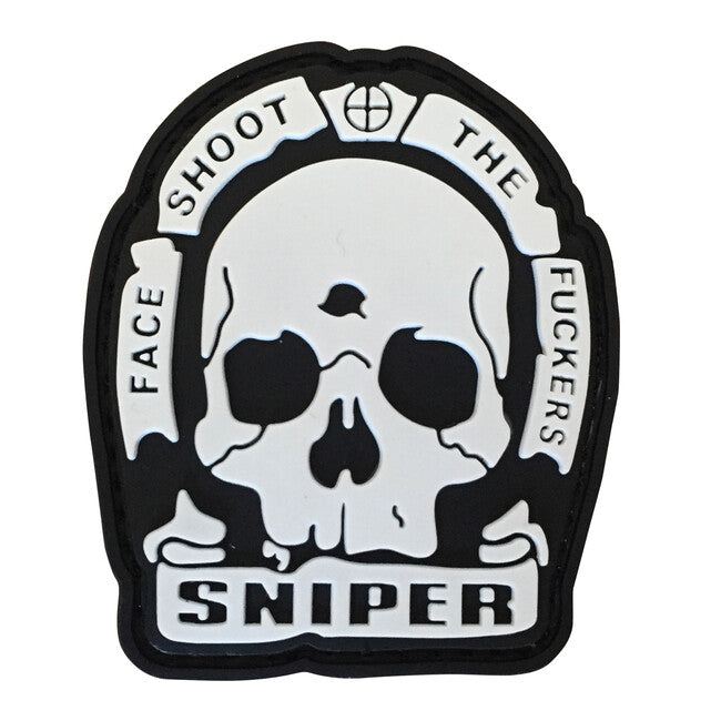 WARAGOD Face Shoot,The Fuckers PVC Patch Black and White