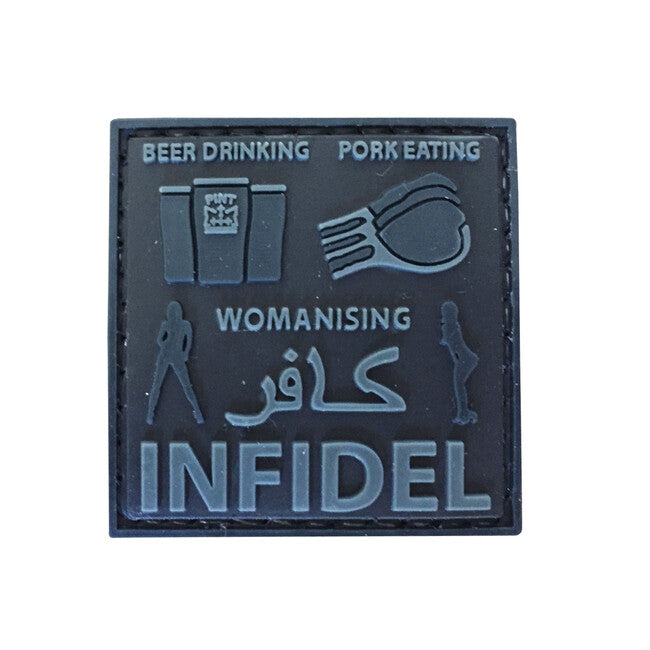WARAGOD Infidel Biertrinkpflaster, schwarz