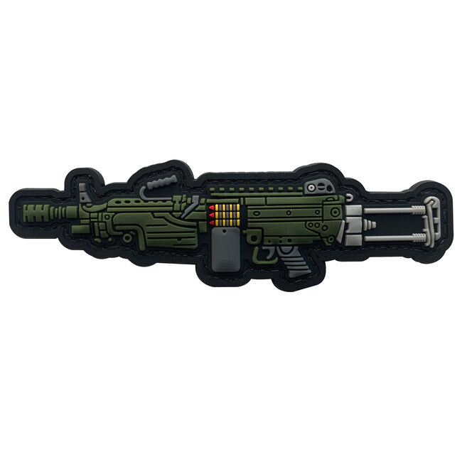 WARAGOD M249 3D GUN 11x3.2cm Klettabzeichen
