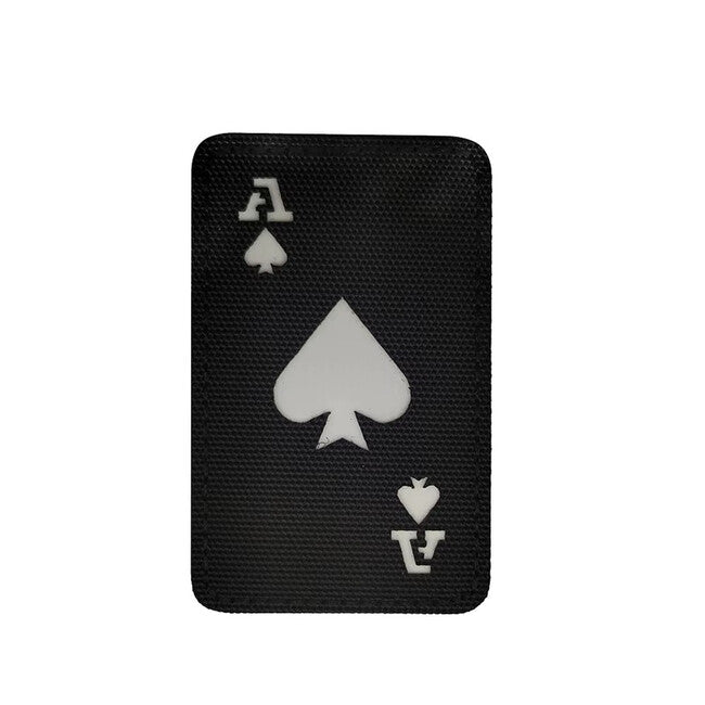 WARAGOD-Aufnäher Pokerkarten Pik-Ass, schwarz