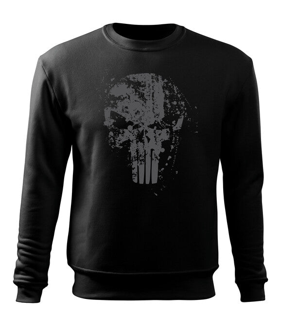DRAGOWA herren-Sweatshirt Frank The Punisher, schwarz 300g/m2