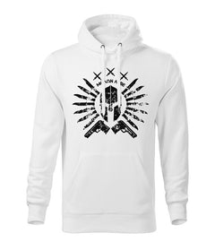 DRAGOWA Herren-Kapuzenpullover Ares 320 g/m², weiß