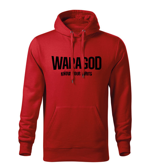 WARAGOD Know Your Limits herren-hoodie rot 300g/m2