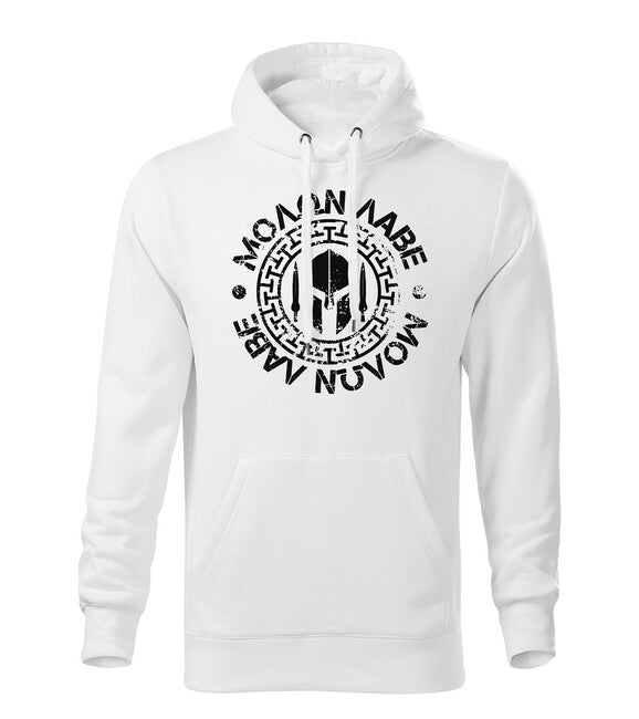 DRAGOWA herren-hoodie Molon Labe, weiß 320g/m2