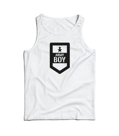 DRAGOWA Herren-Tanktop army boy 160 g/m², weiß