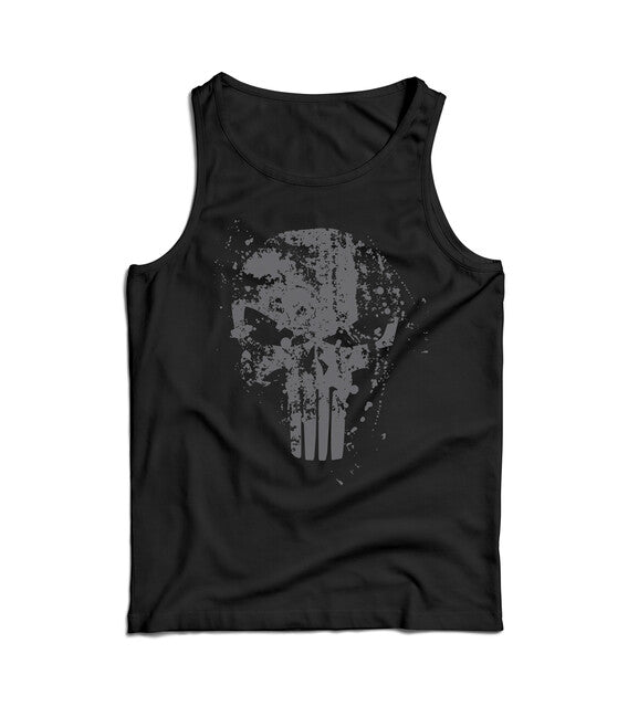 DRAGOWA herren-Tanktop Frank The Punisher, schwarz 160g/m2