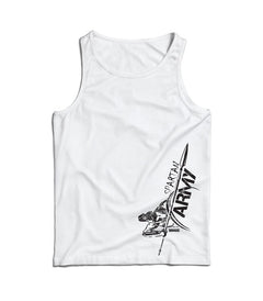 DRAGOWA ανδρικό αμάνικο μπλουζάκι Myles 160 g/m², λευκό