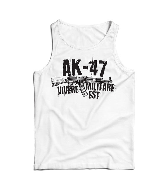 DRAGOWA herren-Tanktop Seneca AK-47, weiß 160g/m2