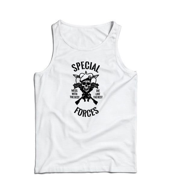 DRAGOWA herren-Tanktop Special forces, weiß 160g/m2