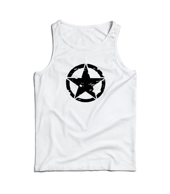 DRAGOWA herren-Tanktop Star, weiß 160g/m2