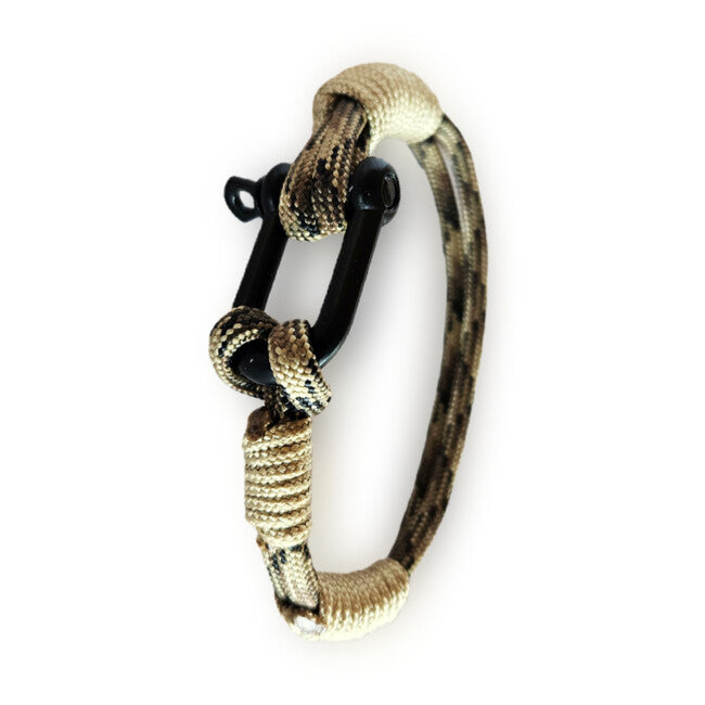 WARAGOD Faila Paracord-Armband mit Metallverschluss camo coyote